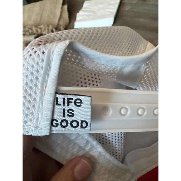 NEW RED LIFE IS GOOD EMBROIDERED COTTON BASEBALL TYPE HAT ADJUSTABLE BACK - Picture 5 of 5